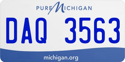 MI license plate DAQ3563