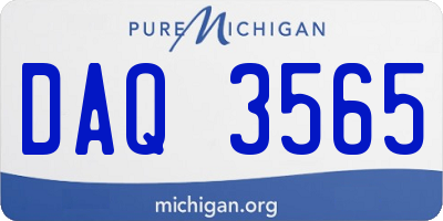MI license plate DAQ3565