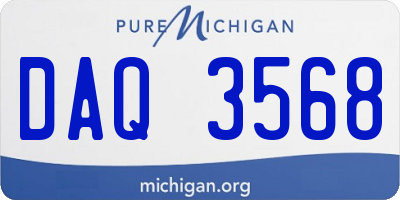 MI license plate DAQ3568