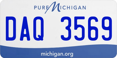 MI license plate DAQ3569