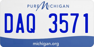 MI license plate DAQ3571