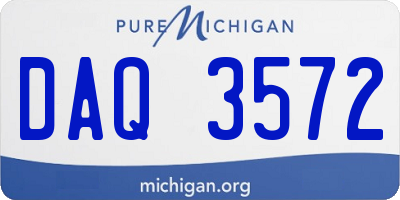 MI license plate DAQ3572