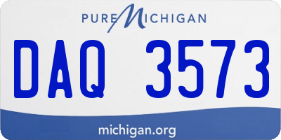 MI license plate DAQ3573
