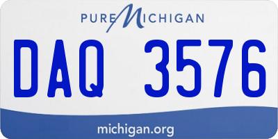 MI license plate DAQ3576