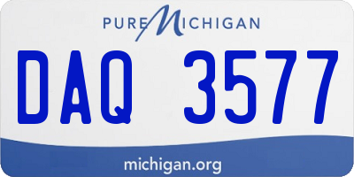 MI license plate DAQ3577
