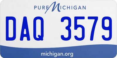 MI license plate DAQ3579