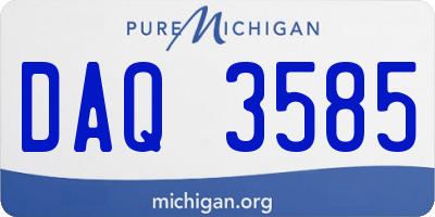 MI license plate DAQ3585