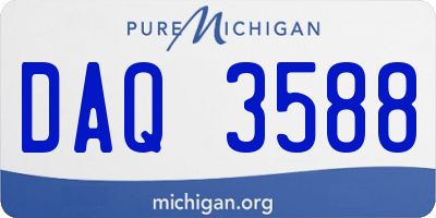 MI license plate DAQ3588