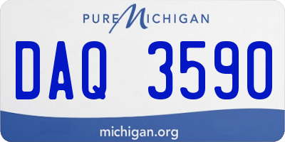 MI license plate DAQ3590