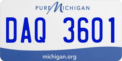 MI license plate DAQ3601