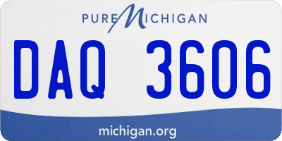 MI license plate DAQ3606