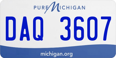 MI license plate DAQ3607