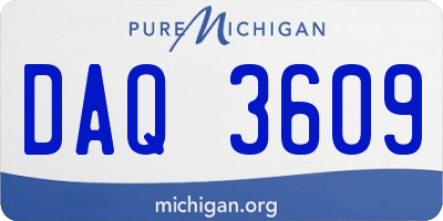 MI license plate DAQ3609