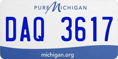 MI license plate DAQ3617