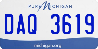 MI license plate DAQ3619