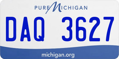 MI license plate DAQ3627