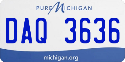 MI license plate DAQ3636