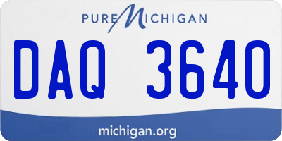 MI license plate DAQ3640