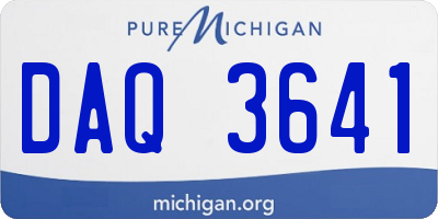 MI license plate DAQ3641