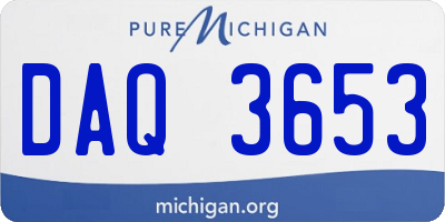 MI license plate DAQ3653