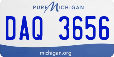MI license plate DAQ3656