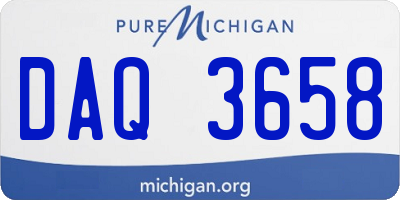 MI license plate DAQ3658