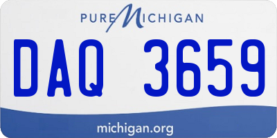MI license plate DAQ3659