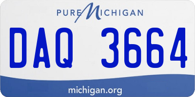 MI license plate DAQ3664