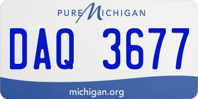 MI license plate DAQ3677