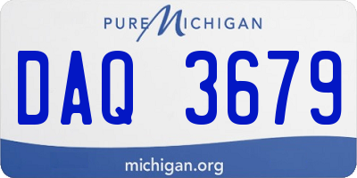 MI license plate DAQ3679