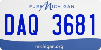 MI license plate DAQ3681