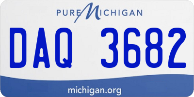 MI license plate DAQ3682