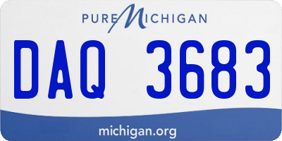 MI license plate DAQ3683