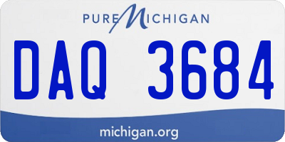 MI license plate DAQ3684