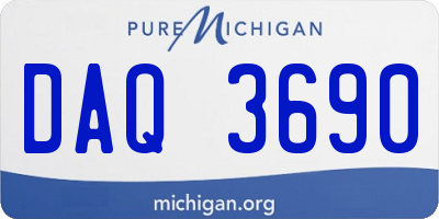 MI license plate DAQ3690