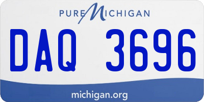 MI license plate DAQ3696