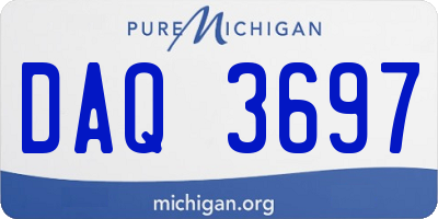 MI license plate DAQ3697