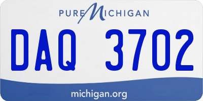 MI license plate DAQ3702