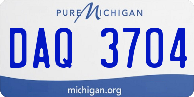 MI license plate DAQ3704