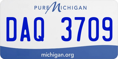 MI license plate DAQ3709