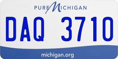 MI license plate DAQ3710