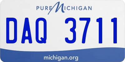 MI license plate DAQ3711