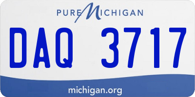 MI license plate DAQ3717