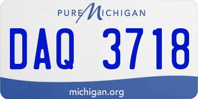 MI license plate DAQ3718