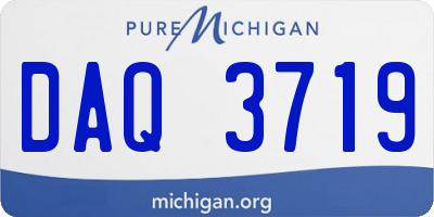 MI license plate DAQ3719