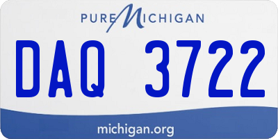 MI license plate DAQ3722