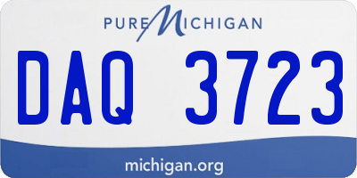 MI license plate DAQ3723