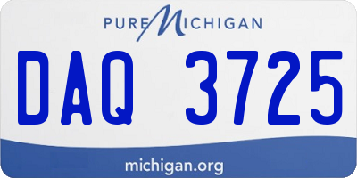 MI license plate DAQ3725