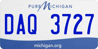 MI license plate DAQ3727