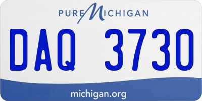 MI license plate DAQ3730
